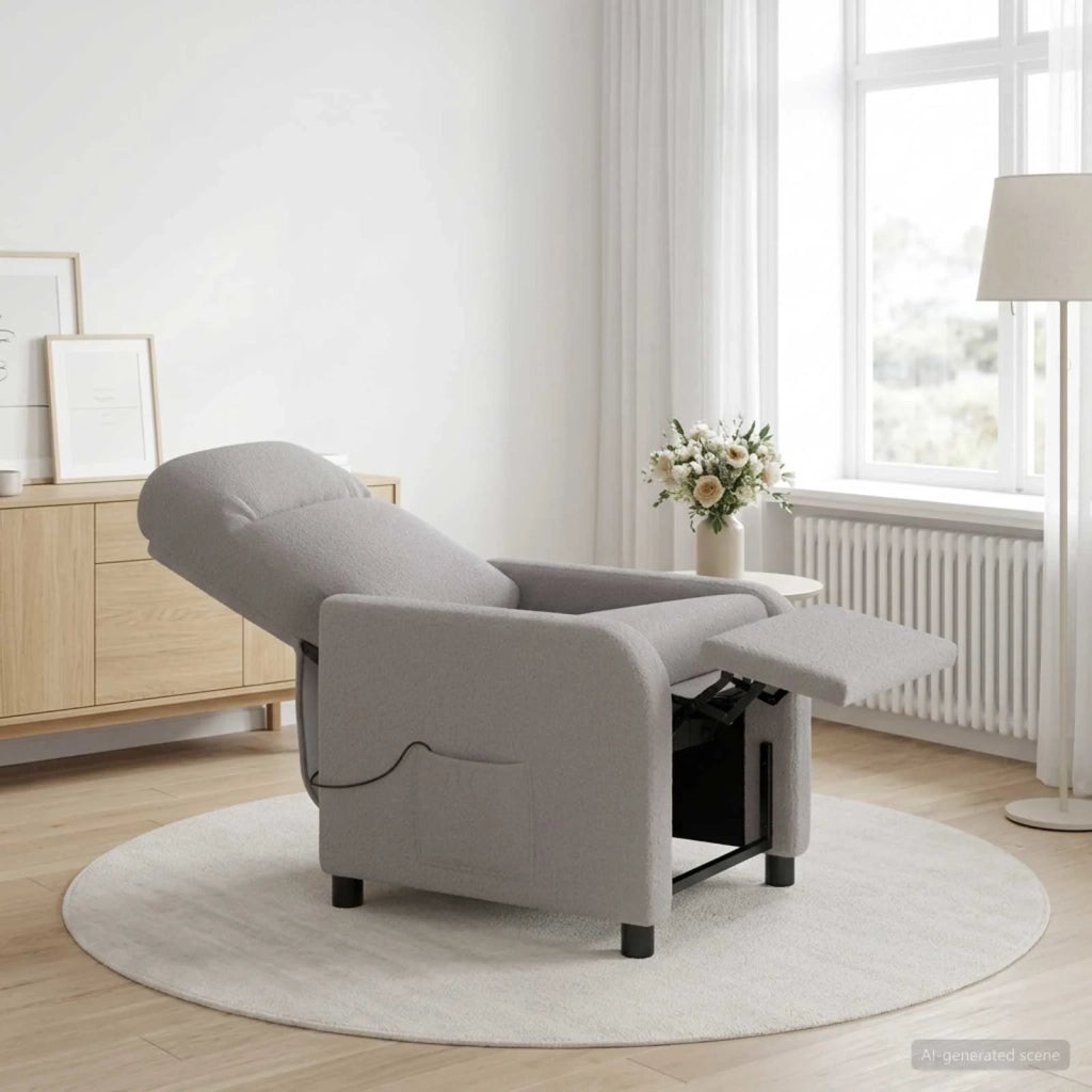 Divano Sedia-Poltrona Massaggiante Grigio Chiaro Boucl¨¦