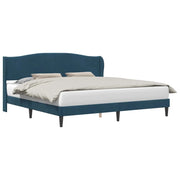 Letto matrimoniale | Letto per adulti | Struttura del letto con testiera Blu 180 x 200 cm Velluto