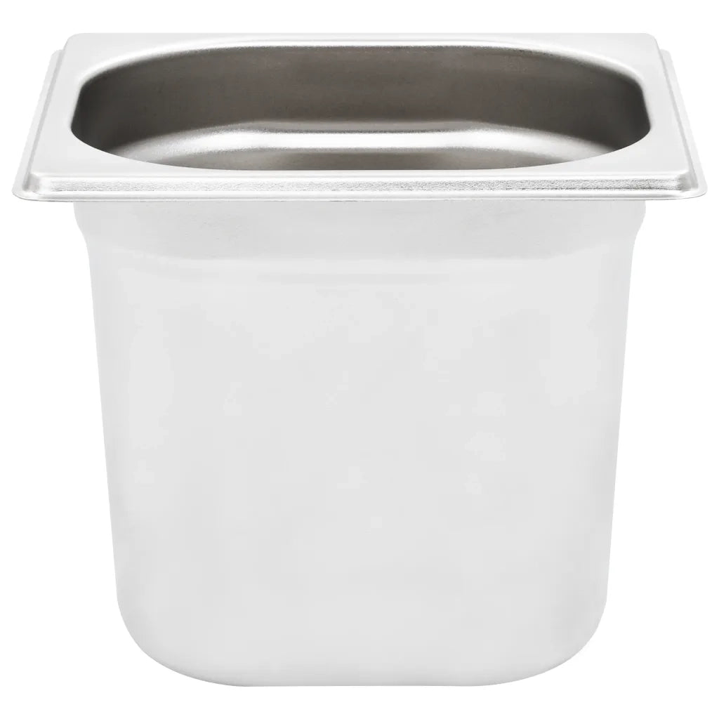 vidaXL Contenitori Gastronorm 8 pz GN 1/6 150 mm in Acciaio Inox
