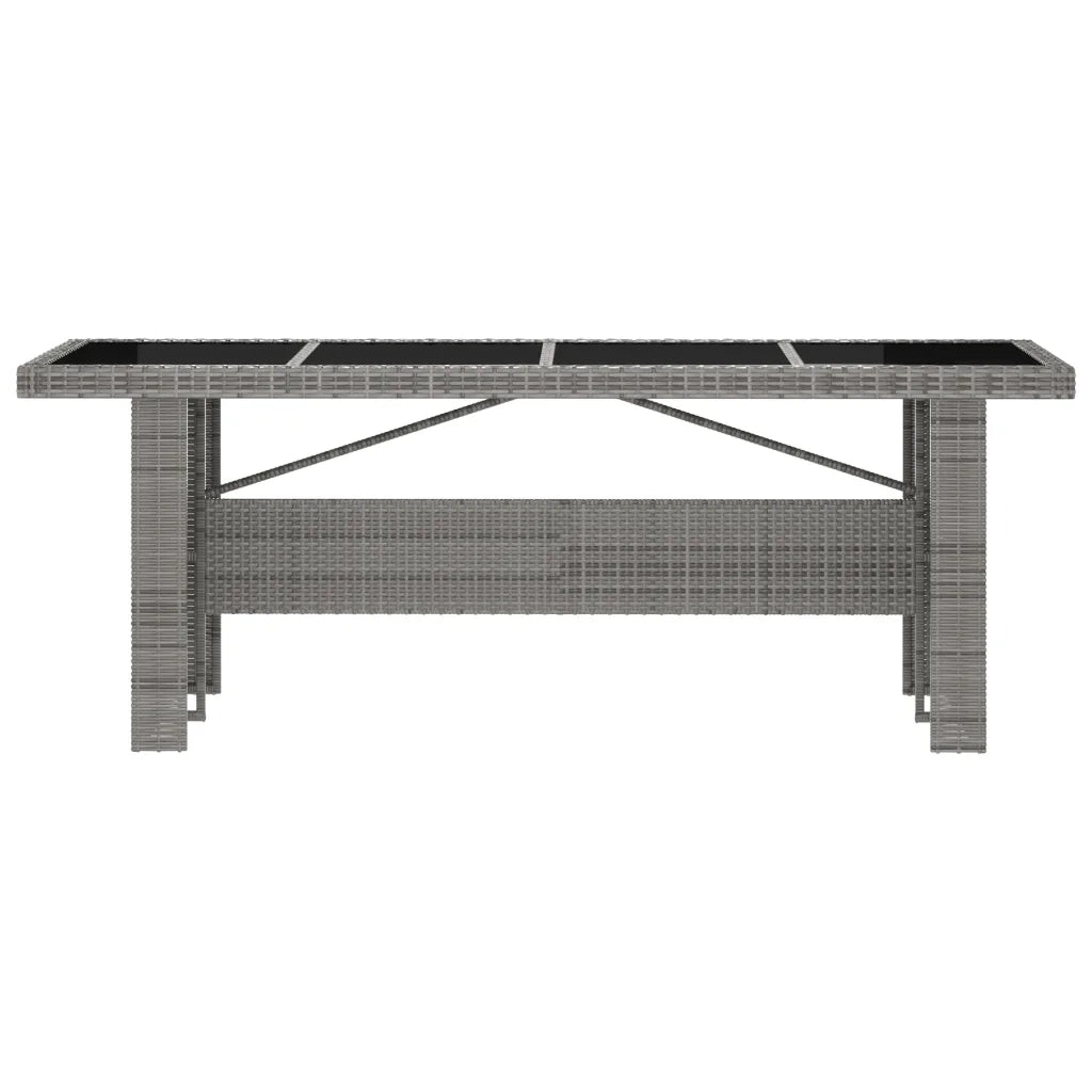 Set da Pranzo da Esterno 9 pz con Cuscini in Polyrattan Grigio 3059340