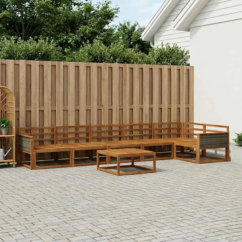 Set di divani da esterno 7 pcs Naturale 3382617