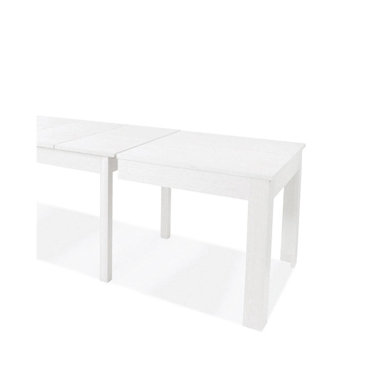 Tavolo allungabile in legno nobilitato bianco frassinato 160-320x90 cm