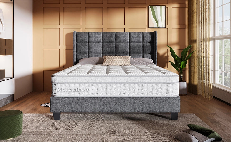Materasso 140 × 190 cm a 7 zone, H3, in schiuma fredda e molle insacchettate, traspirante, bianco