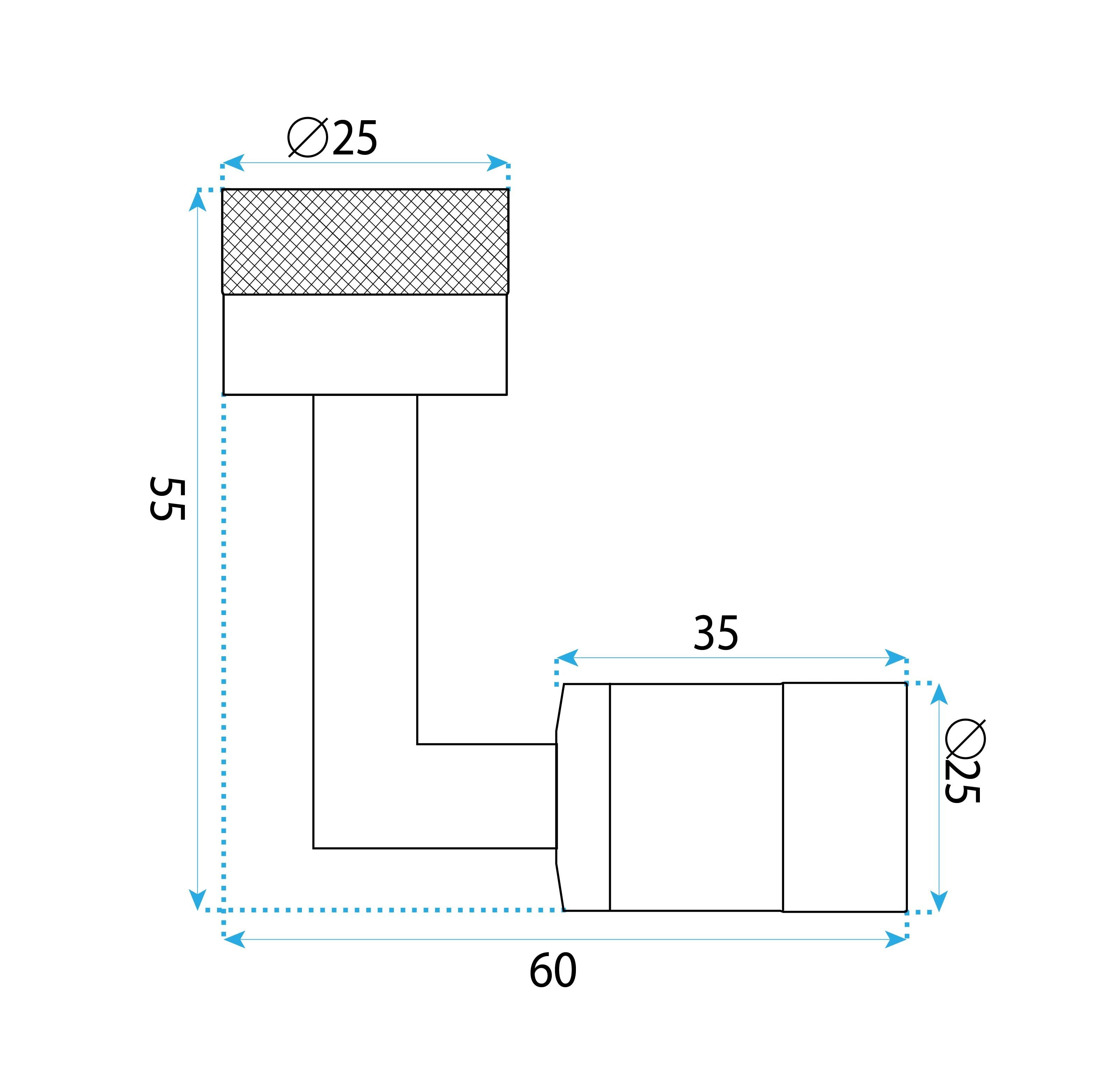 Prolunga Girevole Rea Colt Chrome