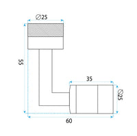 Prolunga Girevole Rea Colt Chrome