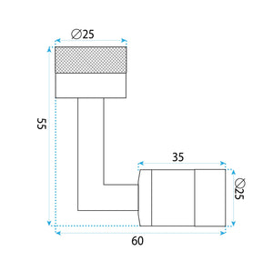 Prolunga Girevole Rea Colt Chrome