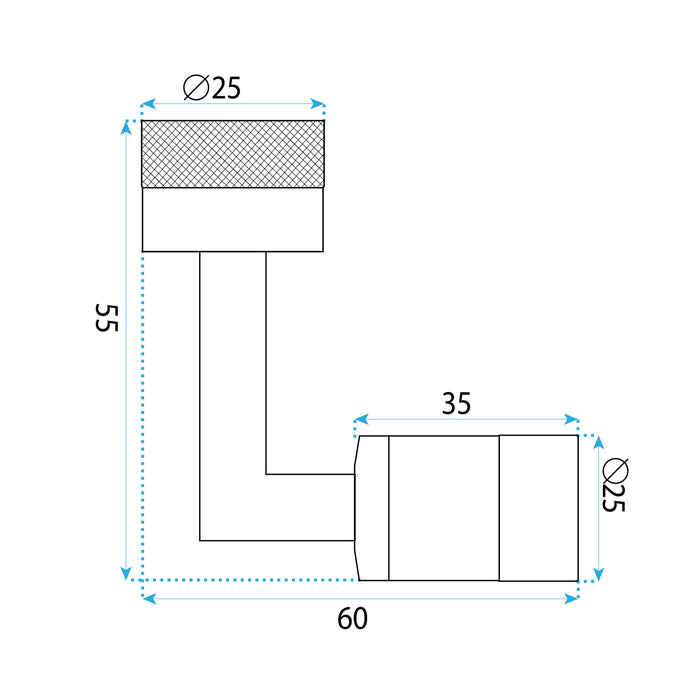 Prolunga Girevole Rea Colt Chrome