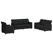 Set di divani 3 pcs Nero Similpelle 3430550