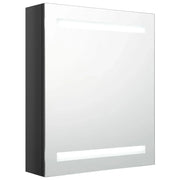 Mobile bagno con specchio LED 50x14x60 cm nero lucido 02_0006615