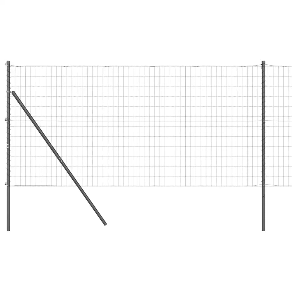 Recinzione con Posto Grigio 1,2 x 25 m Acciaio e PVC
