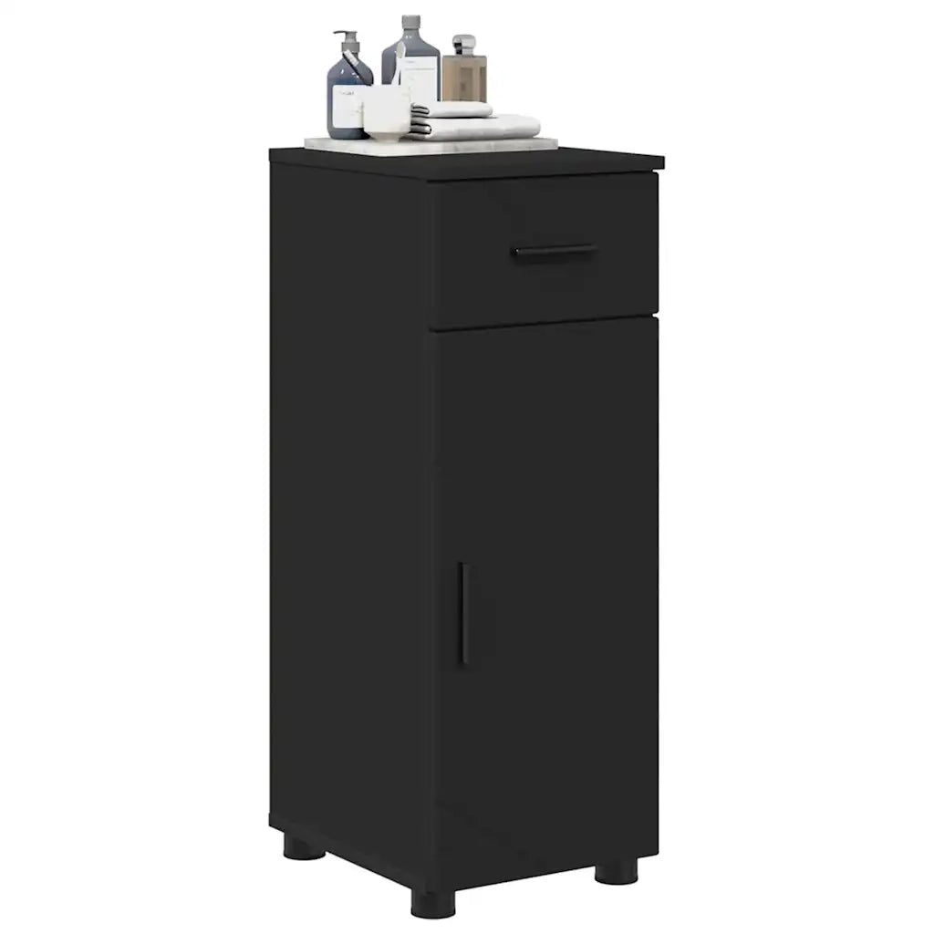 Mobile da Bagno con cassetto con porta Nero 30 x 35 x 80 cm 883325