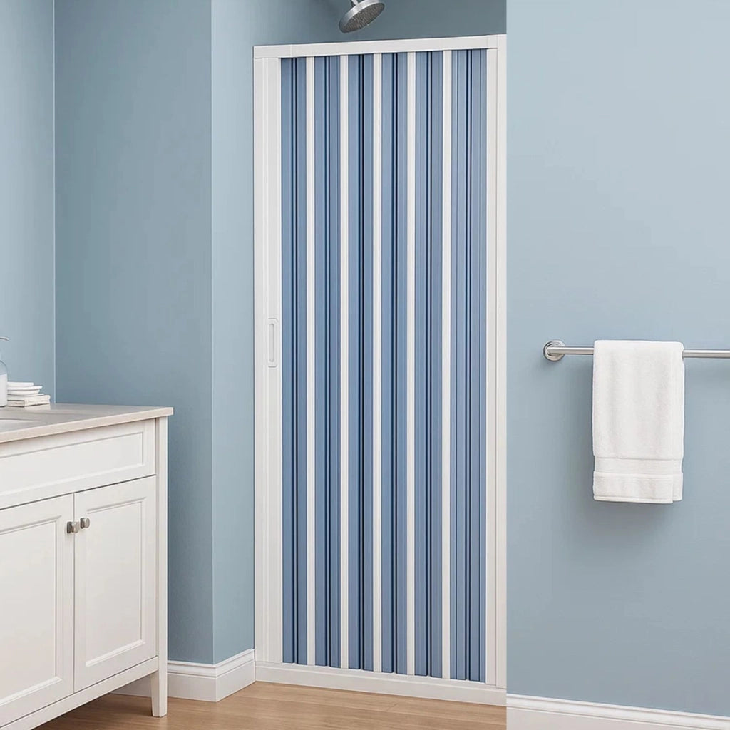 Porta doccia a soffietto in pvc con guide estensibili ed aperture reversibili *** misure 68-92 cm, confezione 1