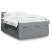 Giroletto a Molle con Materasso Grigio Chiaro 140x190cm Tessuto