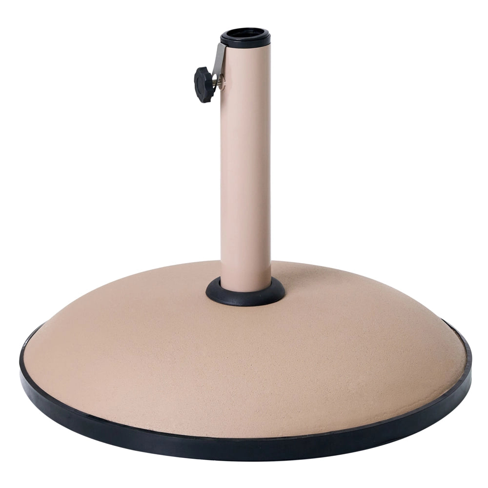 Base per ombrellone in cemento Beige 23 kg Portaombrelli da esterno rotondo