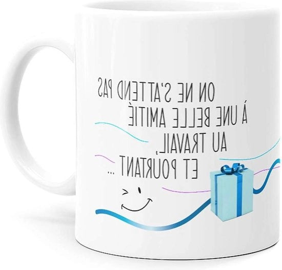 Tazza di amicizia tra colleghi - Idea di regalo divertente per il pensionamento - Tazze di dinosauro per compleanno Natale - Lavoro originale umorismo - Sorriso dalla sveglia