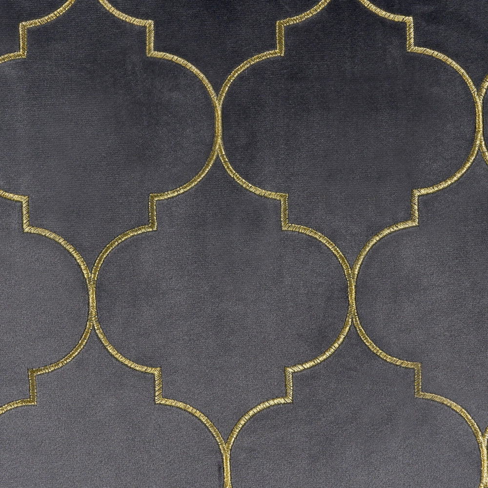 Set di 2 cuscini decorativi grigio 45 x 45 cm con frange e motivo orientale elegante glamour