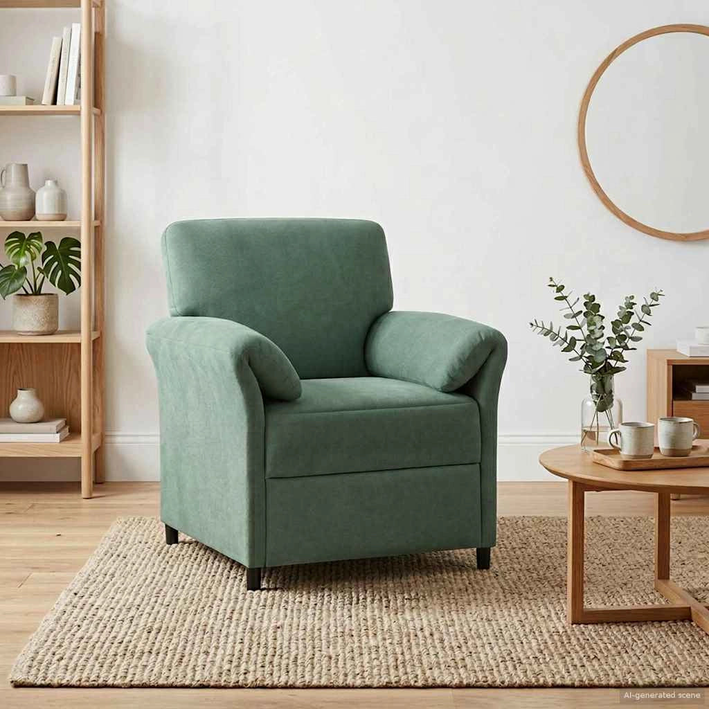 Divano 1 posto Verde Mare 88 x 83 x 95 cm Velluto 42033936