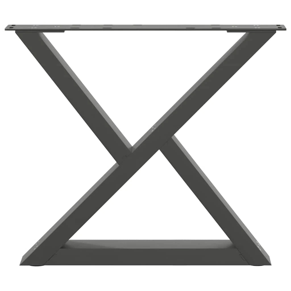 Set di 2 gambe regolabili per tavolino da caffè design moderno 60 x 42-43,3 cm acciaio antracite 02_0056996