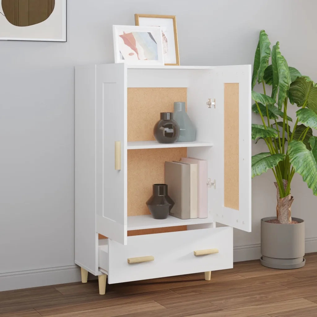 Credenza | Madia | Buffet da pranzo | Armadio da pranzo Bianca 70x31x115 cm in Legno Ingegnerizzato