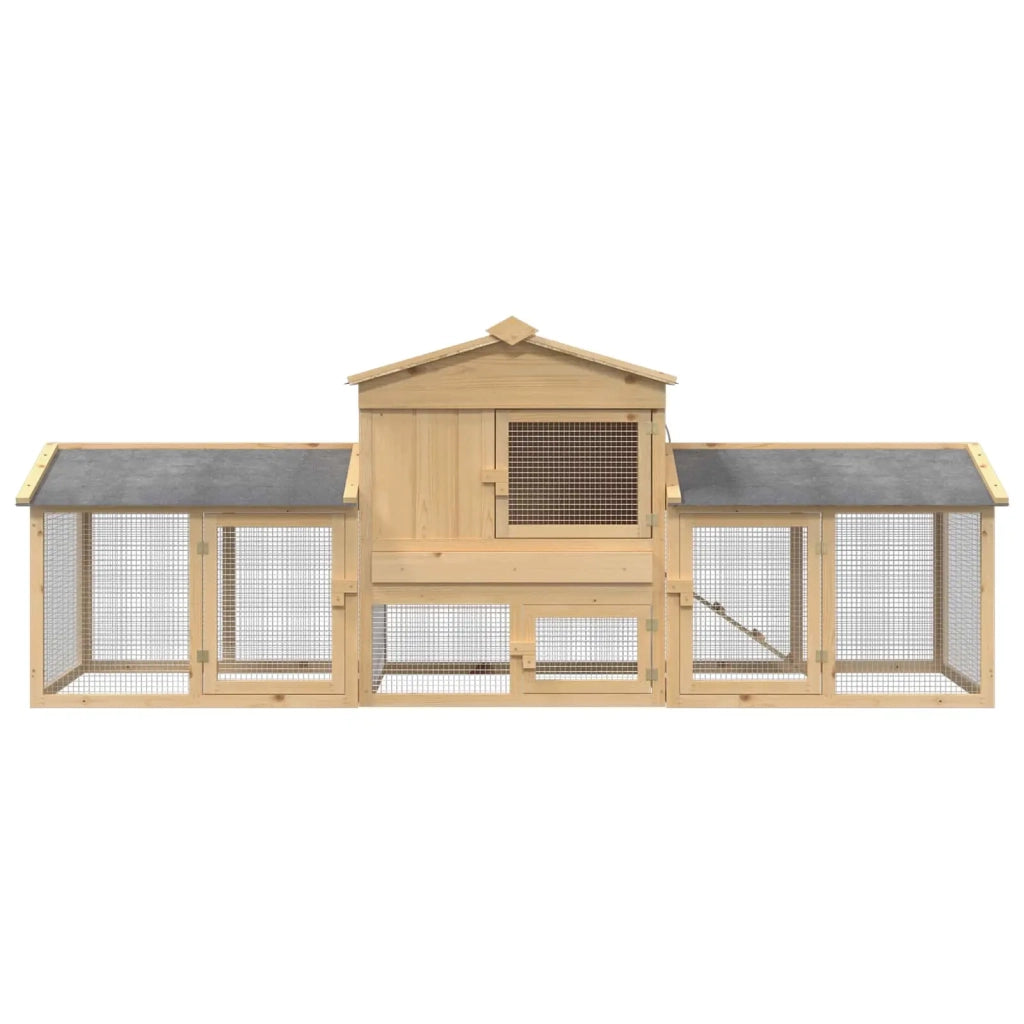 Pollaio 3 pcs Marrone Pino massello 3388344