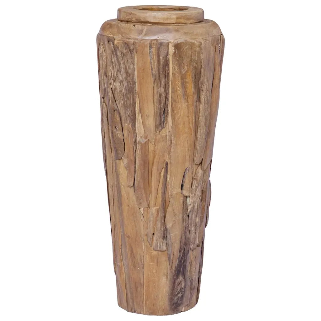 Vaso Decorativo 40x100 cm in Legno Massello di Teak 285209