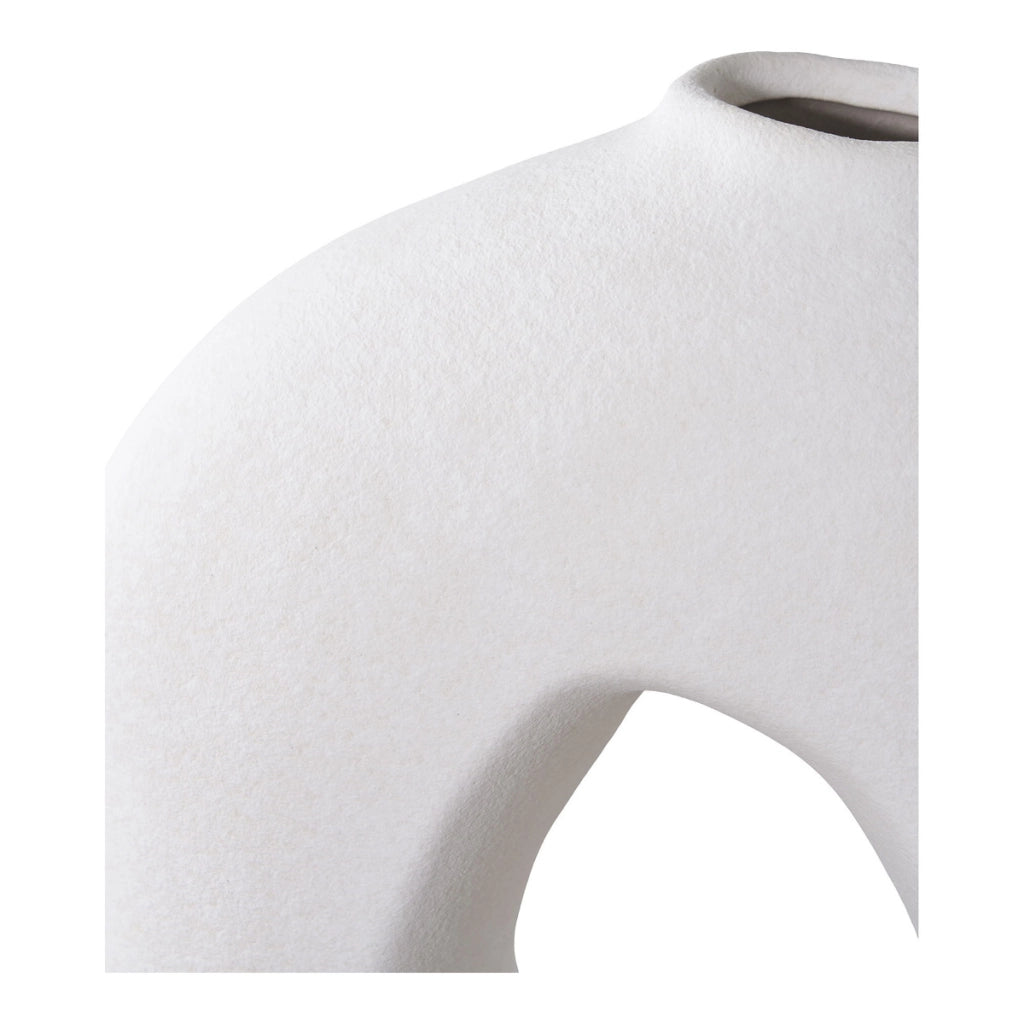 Vaso Decorativo Milano, Bianco, Ceramica, 10,5x24x27,8 cm