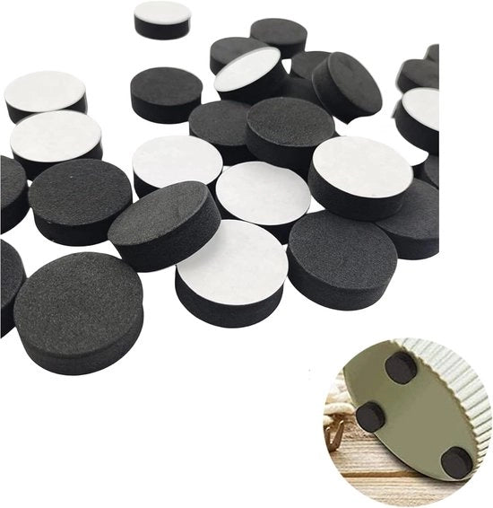 Piedini per vaso in plastica nera - 60 pezzi - supporto antiscivolo in gomma