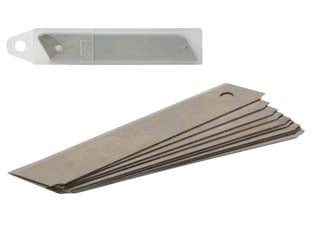 LAME DI RICAMBIO PER CUTTER- -  mm.9 in astuccio da 10 pz. - 6 blister ALTE