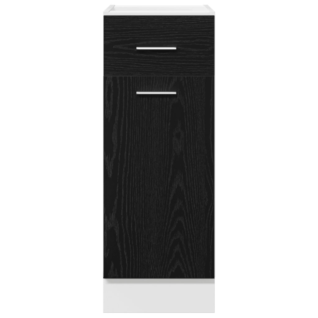 Mobile con cassetti in rovere nero - 30x46x81.5 cm