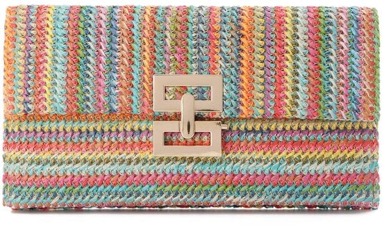 Clutch per donna, borsa estiva in paglia, borsa di nozze, clutch intrecciato per festività