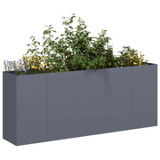 Fioriera Antracite 200x40x80 cm in Acciaio Laminato a Freddo 860726