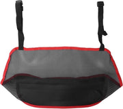 Organizzatore per tasche e sedili auto, per posizionamento tra sedili, con organizzatore per borse e chiusura a scomparsa.