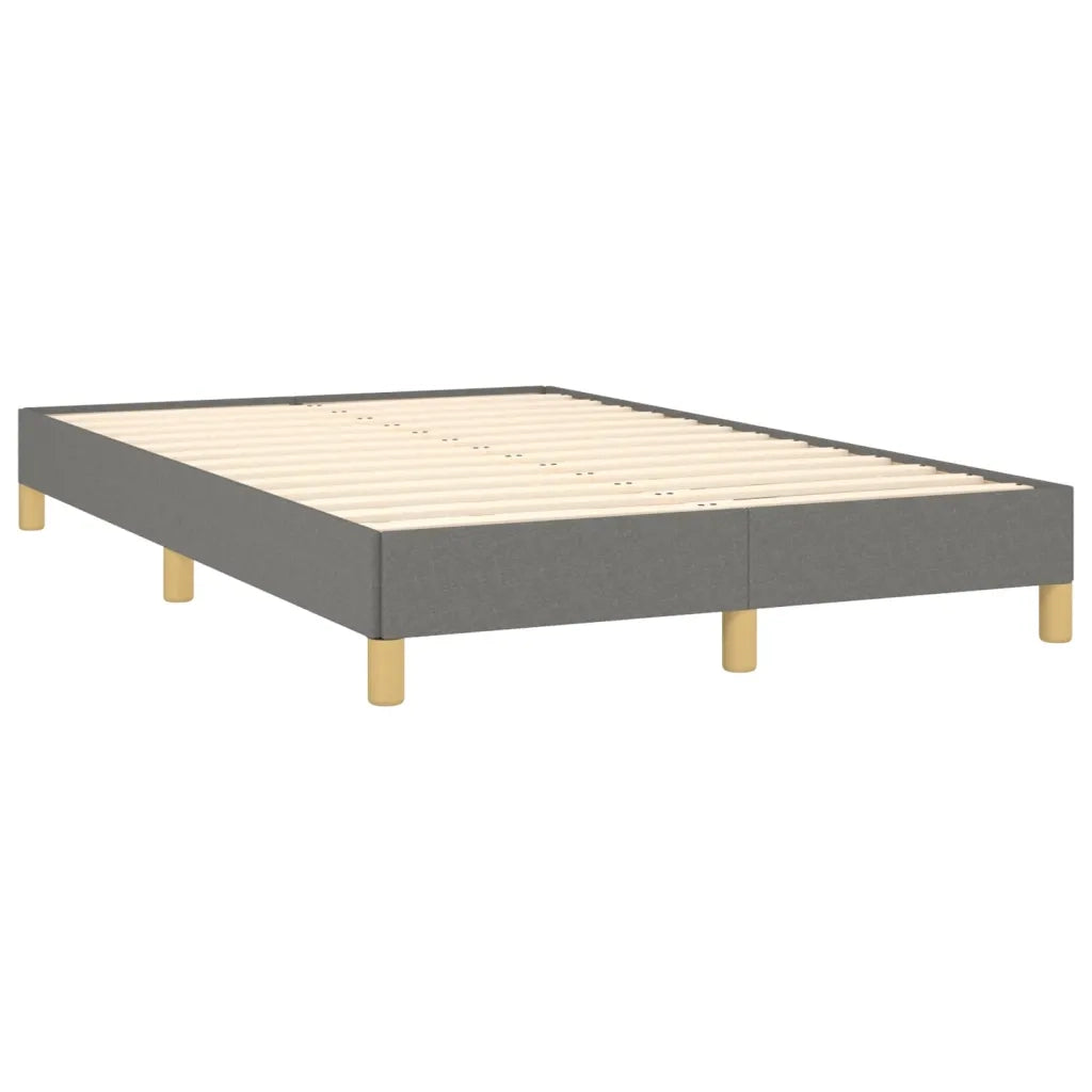 Letto a Molle Materasso e LED Grigio Scuro 120x190cm in Tessuto