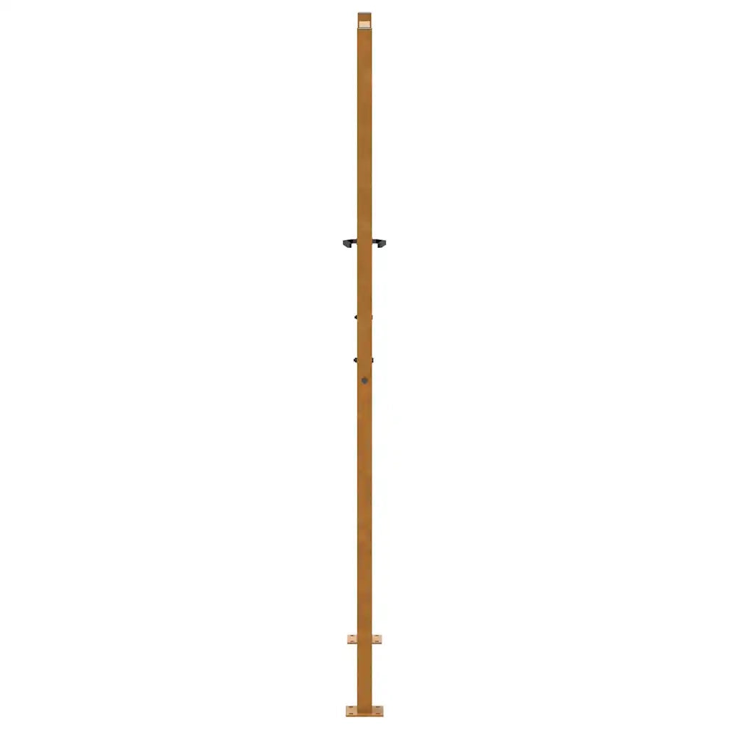 vidaXL Cancello da Giardino 105x180 cm Acciaio Corten Design a Foglia