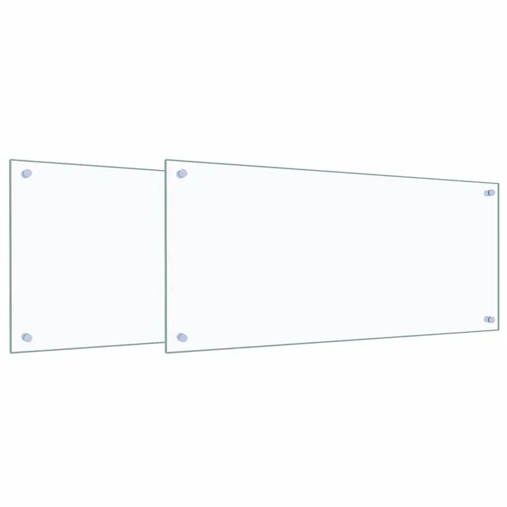 Schienale da cucina 2 pz Trasparente 90 x 40 cm CFW7409839