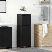 Armadio da Bagno Nero 30x30x95 cm in Truciolato cod mxl 31373