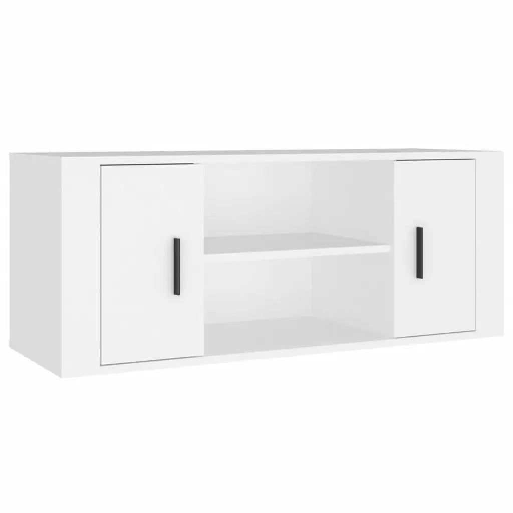 Mobile Porta TV Bianco 100x35x40 cm in Legno Multistrato 823091