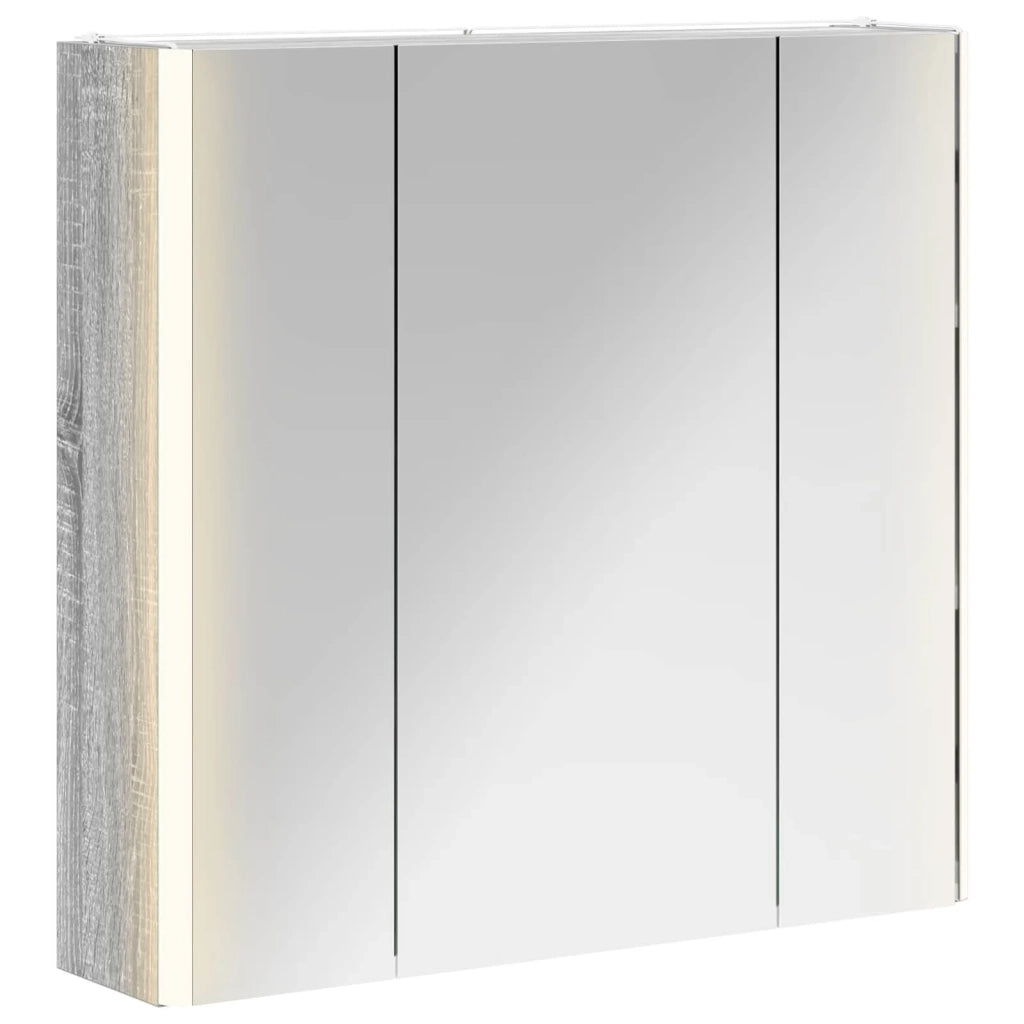 Mobiletto per specchio da bagno Grigio Sonoma