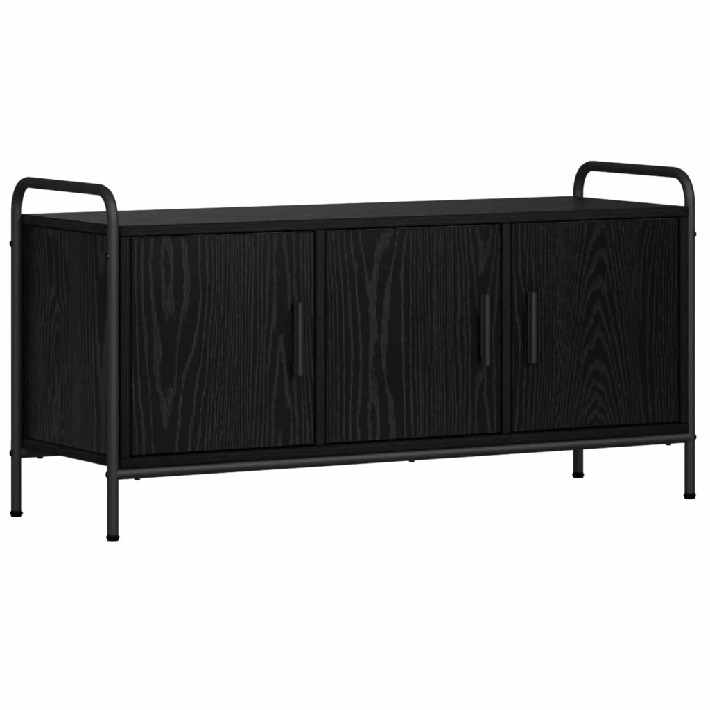 Mobile TV 79,5 x 33 x 50 cm Rovere Nero Legno ingegnerizzato 8013734