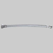 FLESSIBILE IN ACCIAIO INOX 3/8 M X 1/2 F  cm 30     MADE IN ITALY