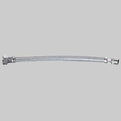 FLESSIBILE IN ACCIAIO INOX 3/8 M X 1/2 F  cm 30     MADE IN ITALY