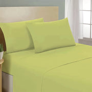 Lenzuolo letto sotto con angoli 100% puro cotone Made in Italy tinta unita Verde exotic - 1 Piazza e mezza francese