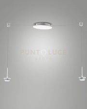 3804-42-102 MONTATURA BIANCA COMPLETA CAVO SPOSTABILE CCT 2700K - 3000K - 4000K - 16W - 1500 lm DIMMERABILE 2 LUCI