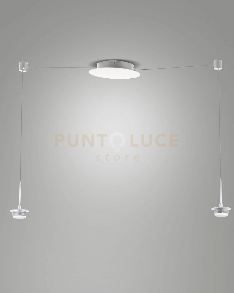 3804-42-102 MONTATURA BIANCA COMPLETA CAVO SPOSTABILE CCT 2700K - 3000K - 4000K - 16W - 1500 lm DIMMERABILE 2 LUCI