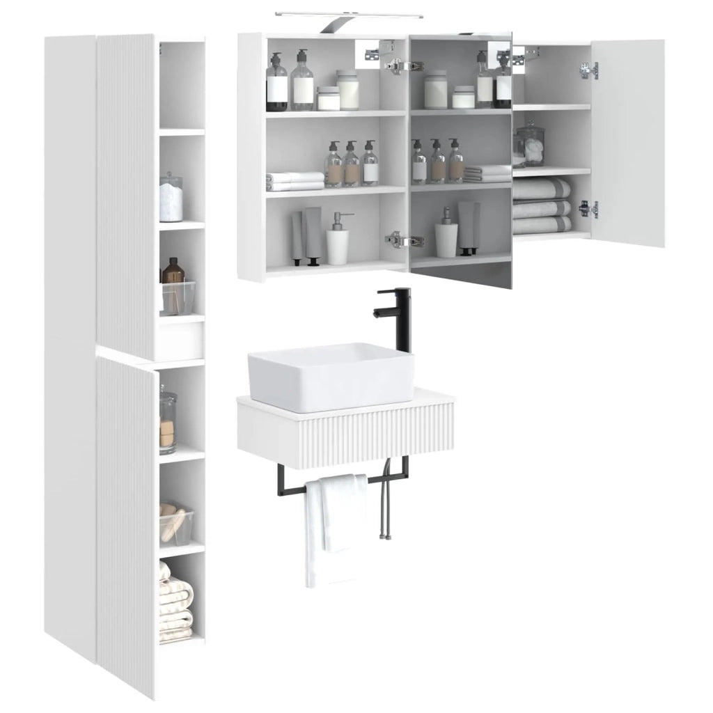 Set di mobili per il bagno 5 pcs Bianco 3407263