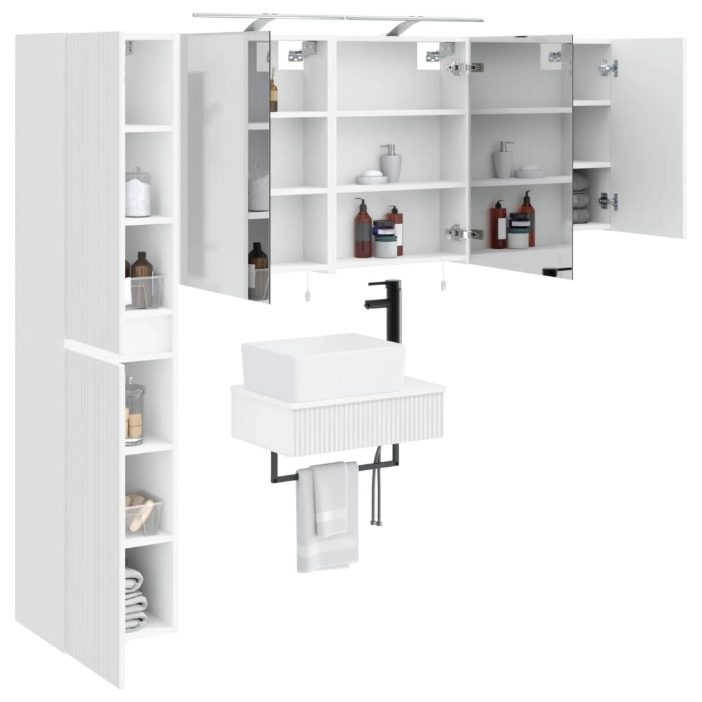 Set di mobili per il bagno 5 pcs Bianco 3407263