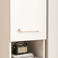 Armadio a colonna bianco moderno alto loft 2 ante 180 cm