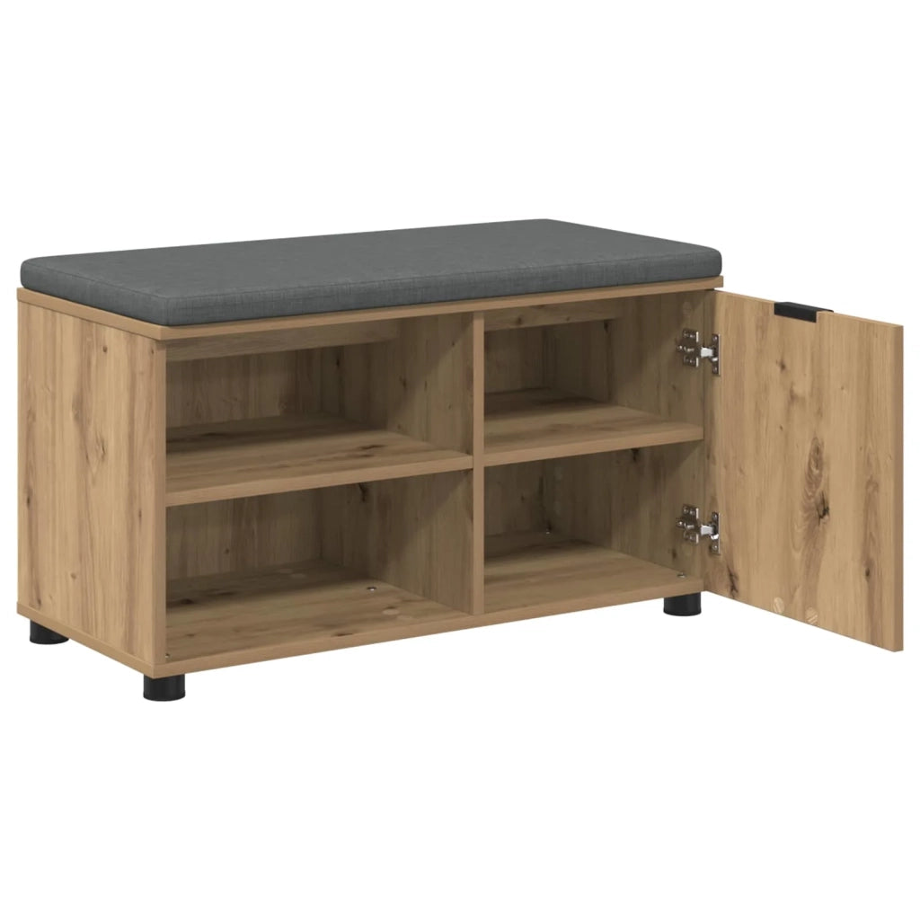 Panca per scarpe con cuscino Rovere Artigianale 80 x 38 x 46 cm 906129
