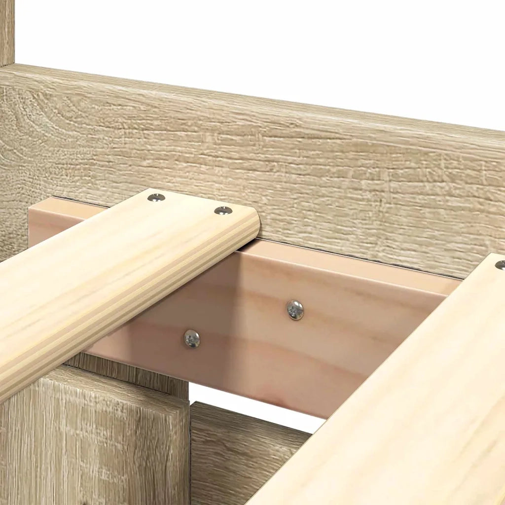 Struttura del letto 2 pcs Sonoma 193 x 203 cm Legno multistrato 3402856