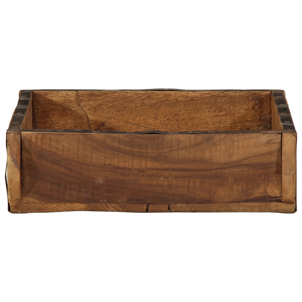 Vassoi 4 pcs 31x29x10 cm Legno Massello Riciclato
